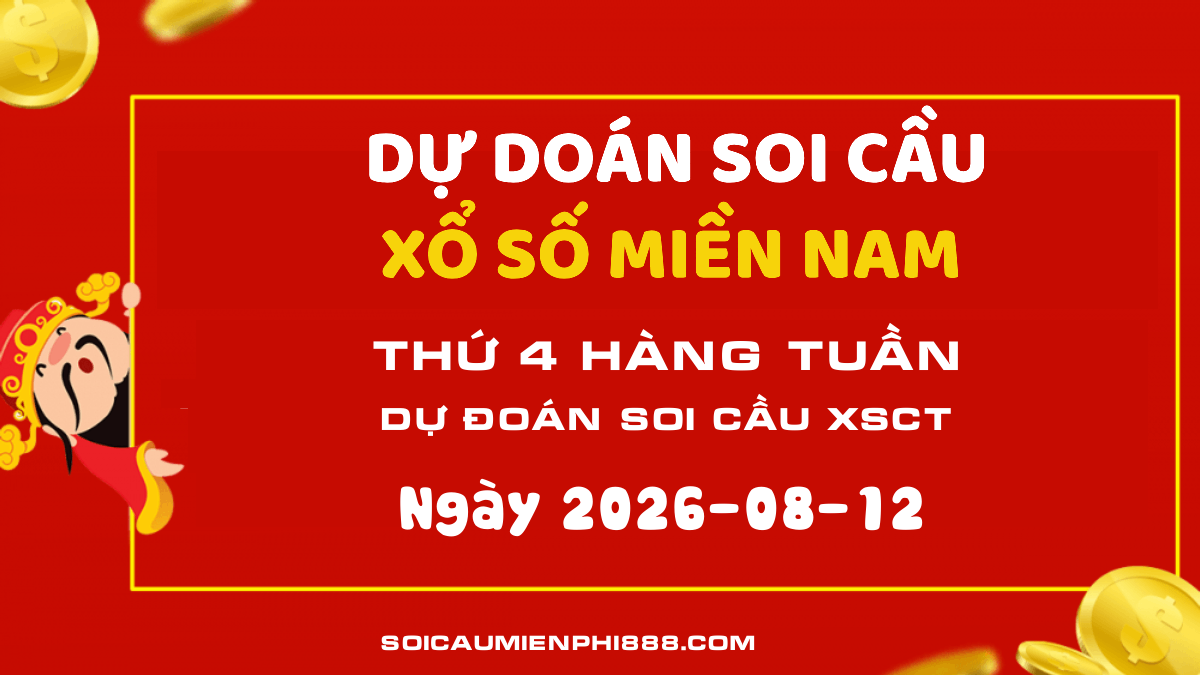 Soi cầu XSMN 12/08 - Soi cầu dự đoán  XSCT 888 Cần Thơ 